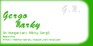 gergo marky business card