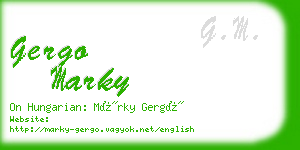 gergo marky business card